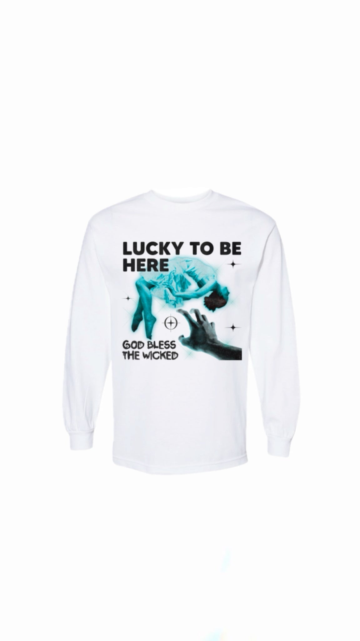 “Lucky to be here” long sleeve